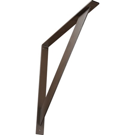 Ekena Millwork Traditional Steel Bracket, Hammered Brown 2"W x 24"D x 24"H BKTM02X24X24TRHBR